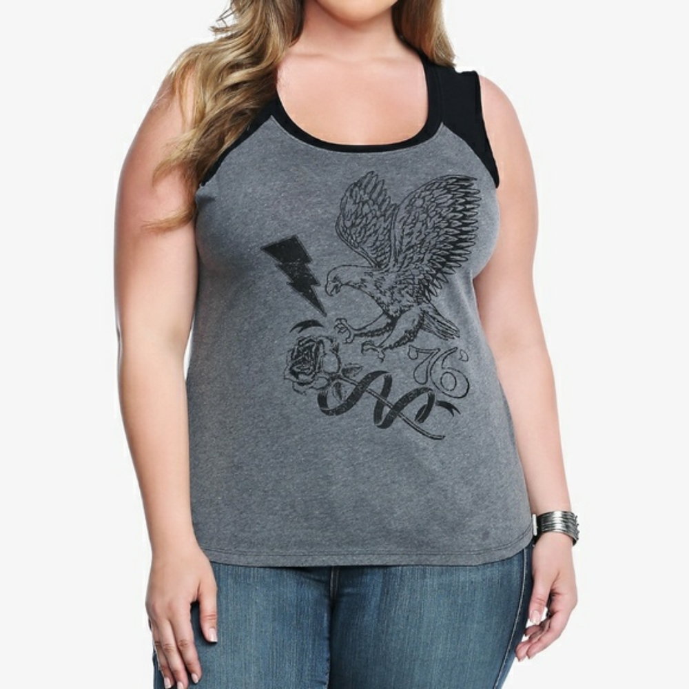Torrid Eagle Raglan Top Size 3